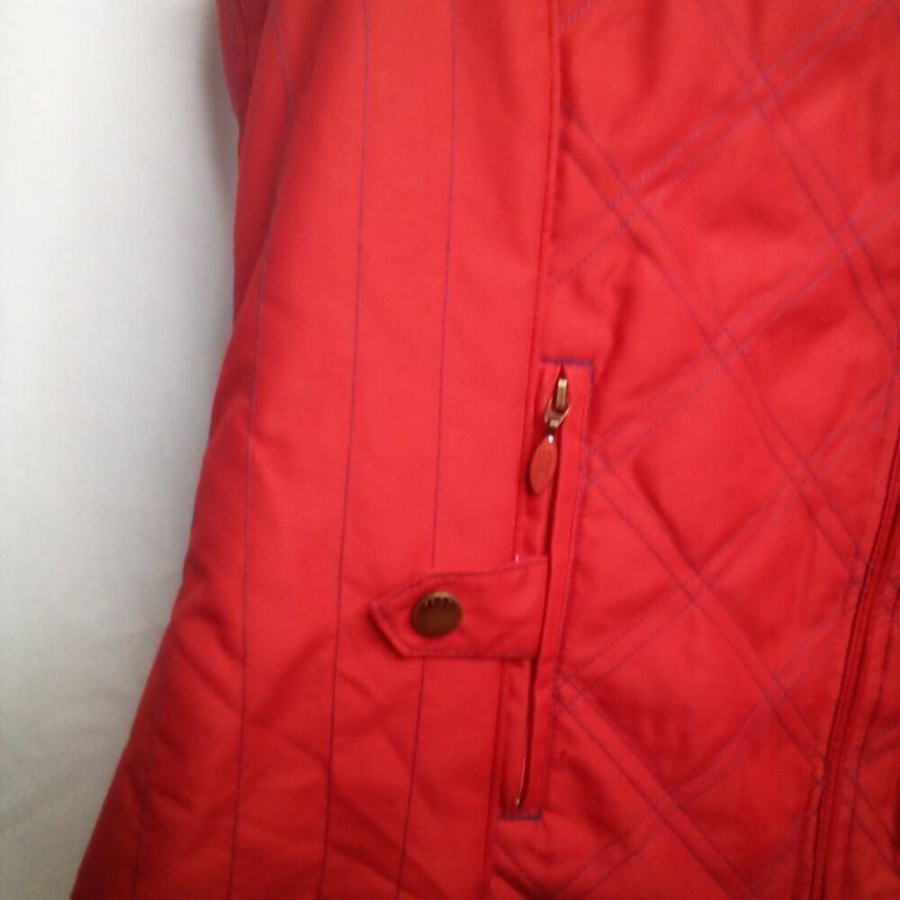 Paco Spirit Quilted Vest M Full Zip Pockets Red - Picture 8 of 15